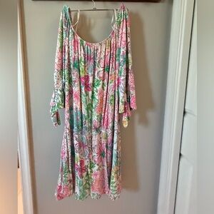 Lilly Pulitzer Romper Floral Off-Shoulder Skort